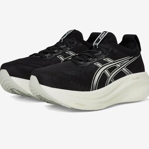 ASICS Gel-Nimbus 27 Men's Black and White Running Shoes